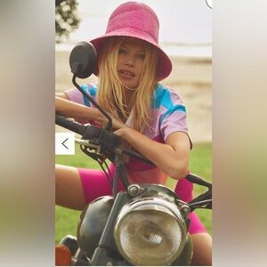Anthropologie ASN High-Crown Straw Bucket Hat